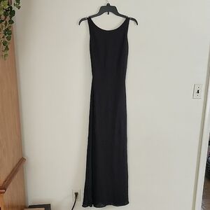 Reggio Wet Look Open Back Metallic Reflective Maxi Dress Red Lined Womens 4